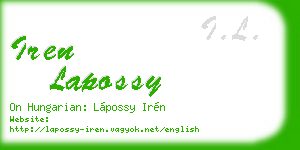 iren lapossy business card